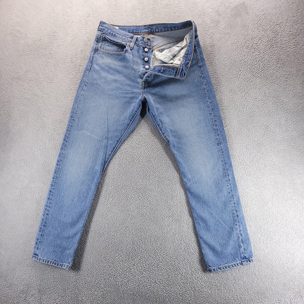 Levis 501 Jeans Womens 30 Blue Skinny Button Fly Light Wash
